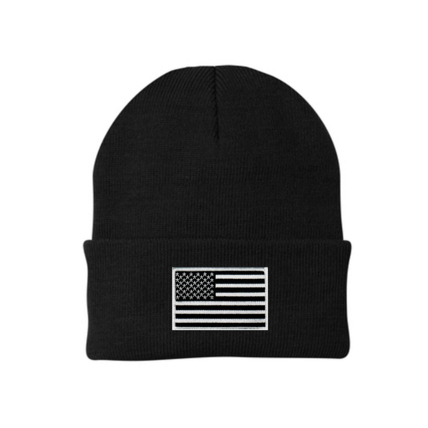 American Flag Beanie - Black